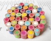 Color Pencil Brooch, Color Theme: My Happy Childhood, the rainbow collection, handmade in the UK