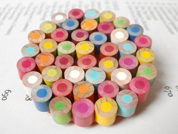 Color Pencil Brooch, Color Theme: My Happy Childhood, the rainbow collection, handmade in the UK