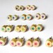 The entire set of naked wood color pencil ear studs, green, blue and black series (set of 12 pairs)