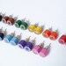 color pencil ear studs, the hexagon version in candy colors