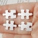 Jigsaw puzzle cufflinks in sterling silver for him, handmade in the UK, 1 pair