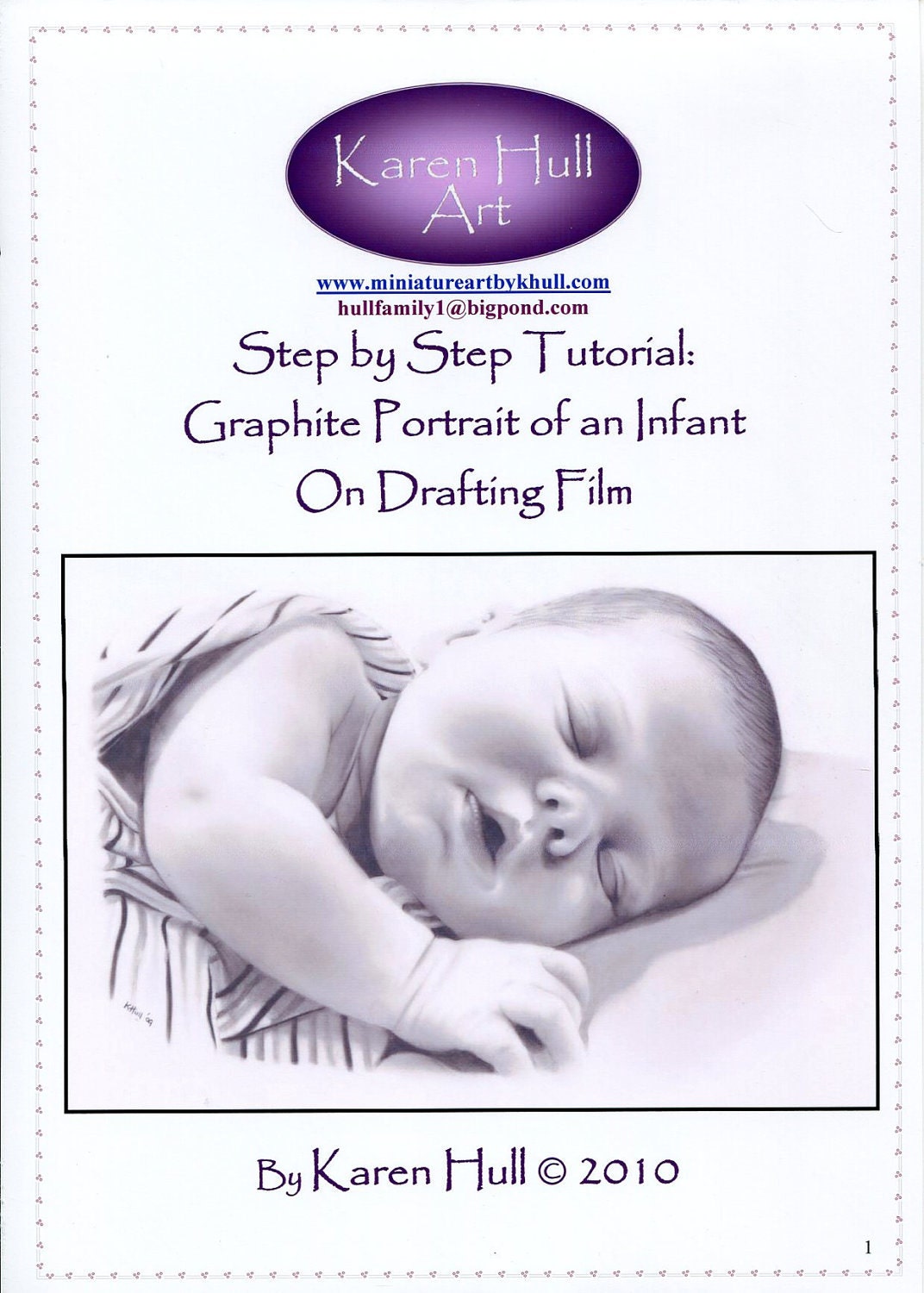 Step by Step Art Tutorial - A baby Portrait in Graphite Pencil by Karen Hull