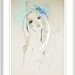 Fashion Illustration, blue, green, portrait, drawing