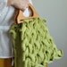 15% OFF - First Day of Spring - OOAK handknit designer handbag / purse in celery green