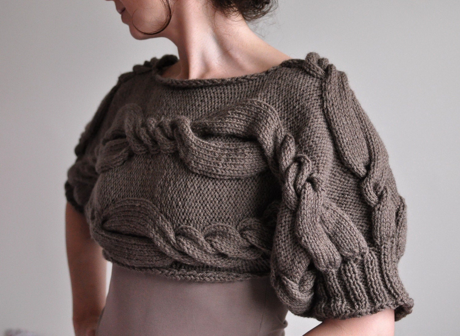 From Classic To Modern - unique handknit cropped sweater MADE TO ORDER in color of your choice