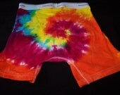 Tie Dyed Sunshine Rainbow Spiral Man's Boxer Brief Choose Your Size