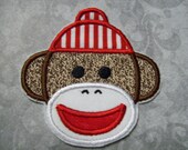 Iron On Applique - Sock Monkey Boy