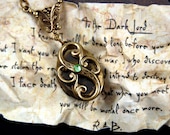 Slytherin Horcrux Locket Necklace - Antique Brass Version- by  Last Day of Forever Designs