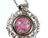 Pink Pixie  Filigree Necklace - by Last Day of Forever Designs
