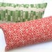 Moroccan Tile Slim Pillow in Red
