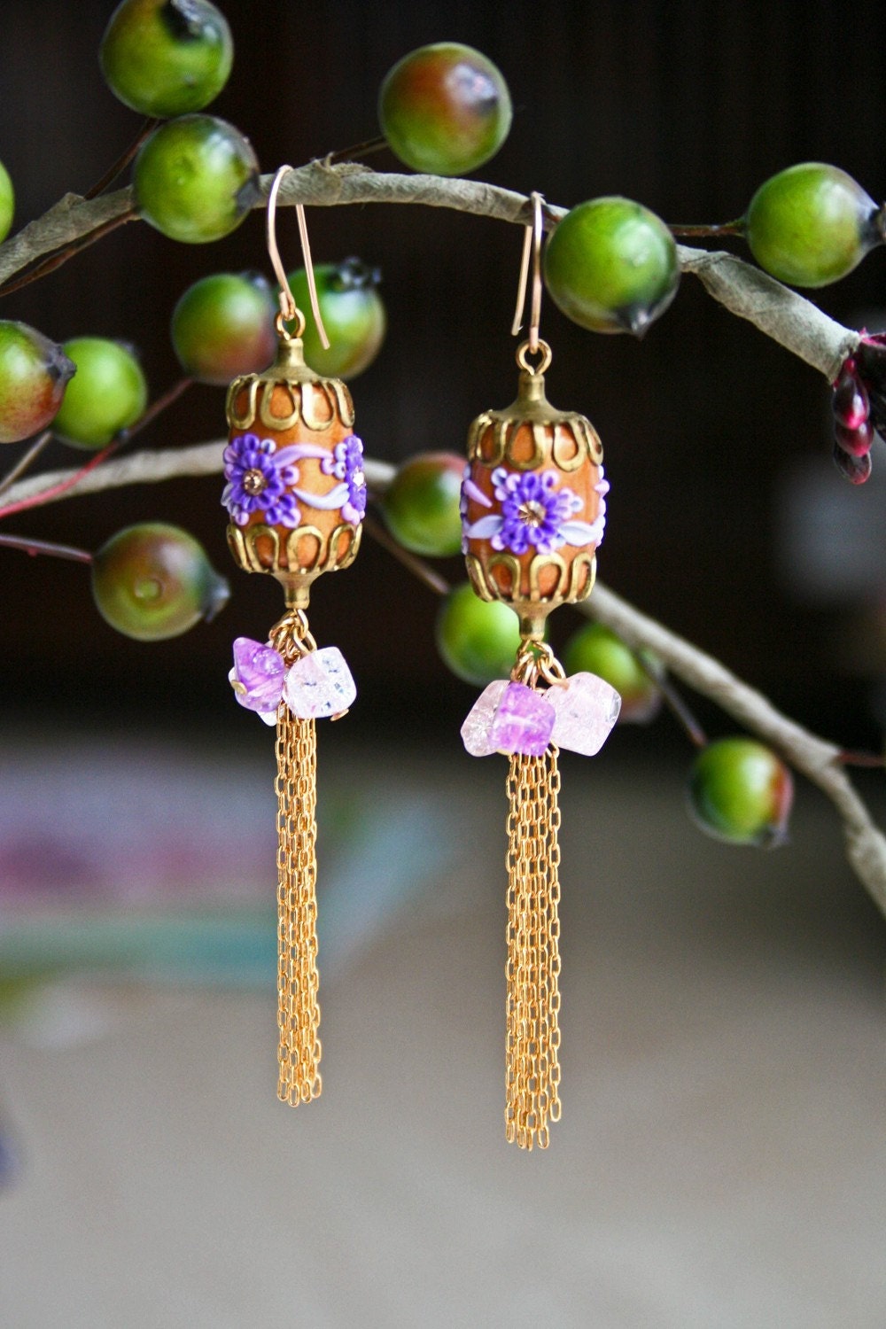 lantern festival - festive lantern earrings