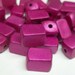 Deep violet purple plastic rounded rectangular beads 10x5mm