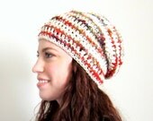 Bohemian Gypsy Tam - Slouchy Cotton and Sari Silk Hat