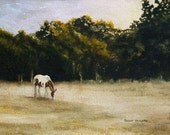Print of horse watercolor painting