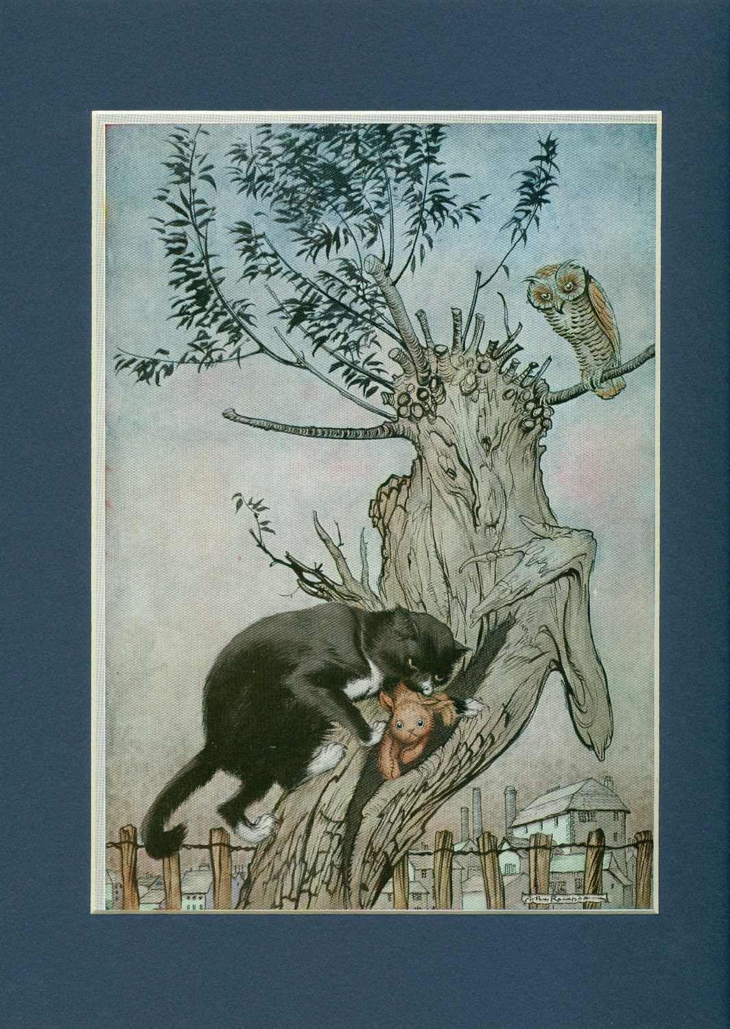 Vintage 1935 Arthur Rackham Children's Print of Murrum Getting Revenge