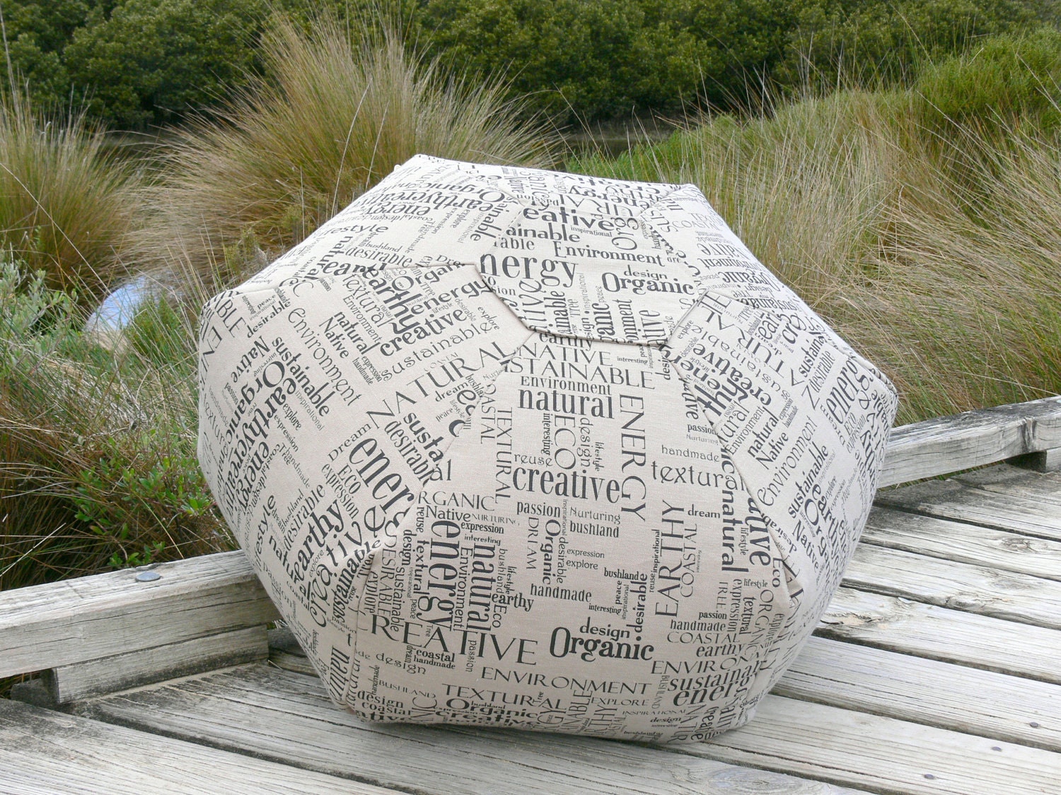 Muse design Floor Cushion - Black on Sand