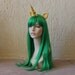 Snails pony cosplay wig - Friendship is Magic - snips - My Little Pony - Brony - green wig with mustard horn and ears