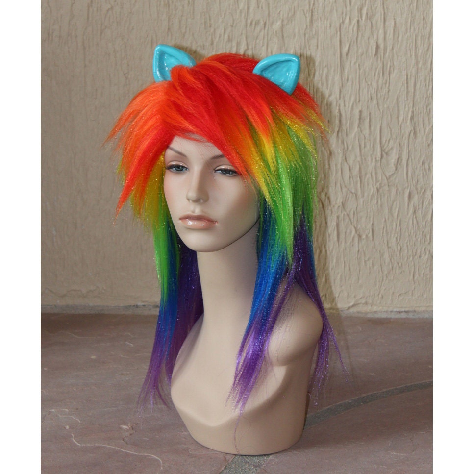 Rainbow Dash tail - clip on costume cosplay - my little pony costume - friendship is magic