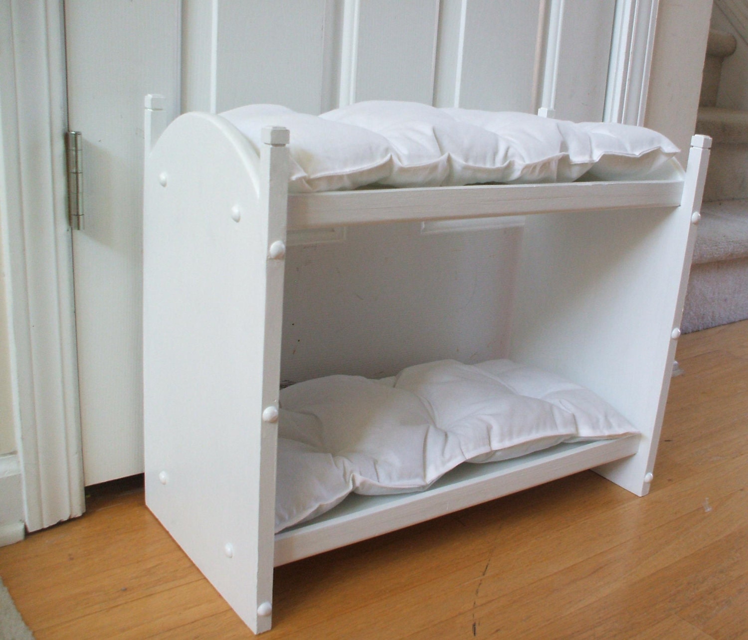 bunk bed for American Girl painted white includes mattresses