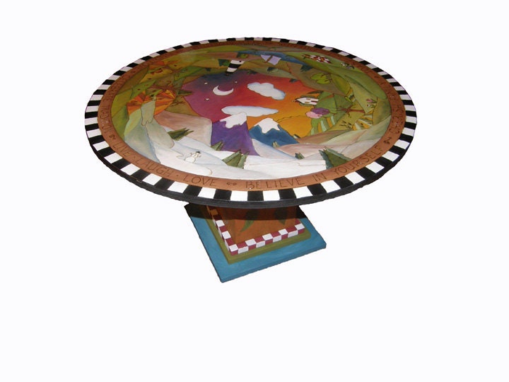 Coffee Table/ Center table/Four Seasons Table/ Inspirational Table/ Painted Furniture