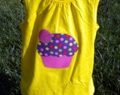 Birthday Cupcake Yellow Tank 18m - 5T