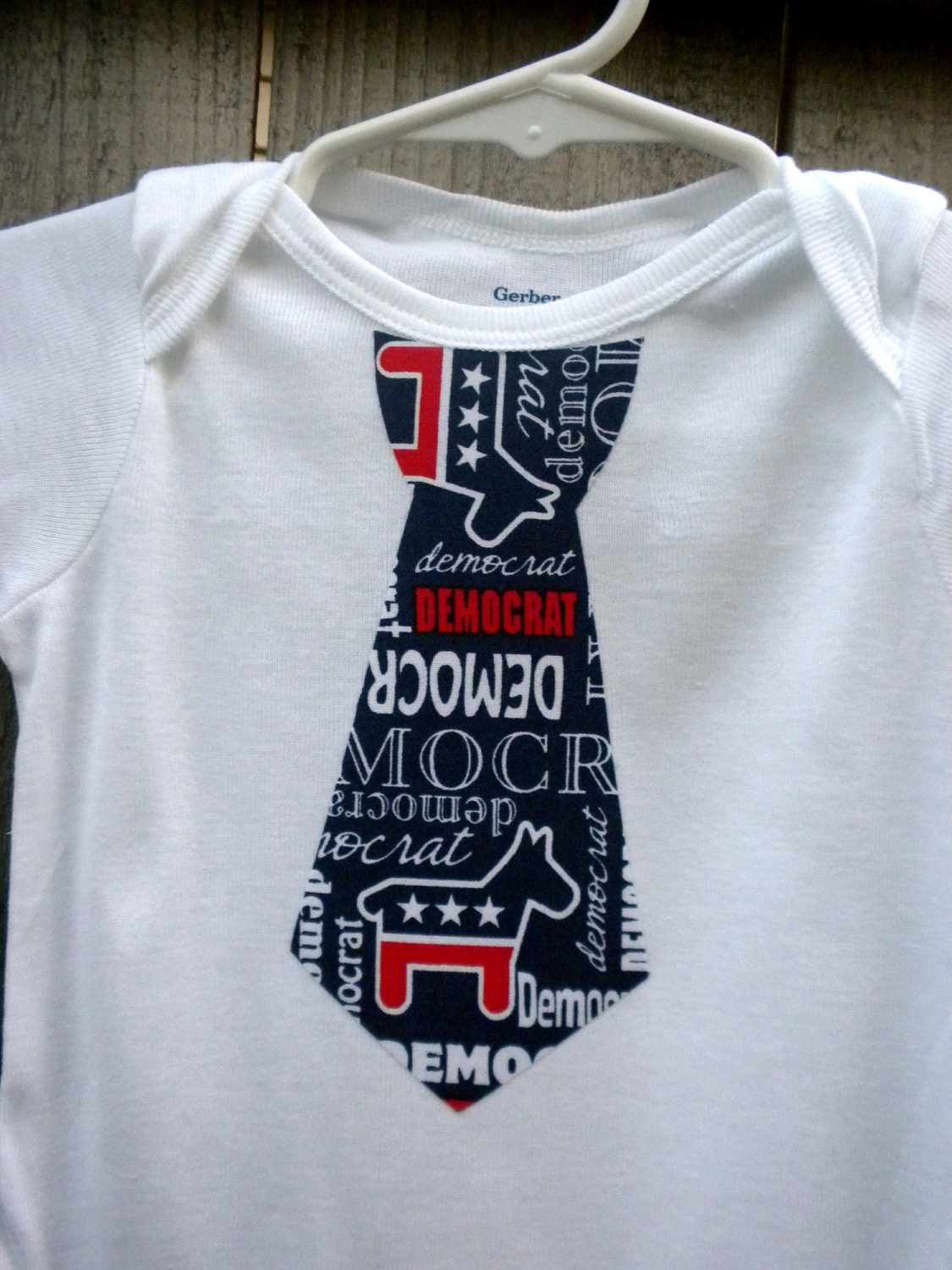 Democrat Election Tie s/s Gerber Onesie or Shirt - NB - 5T