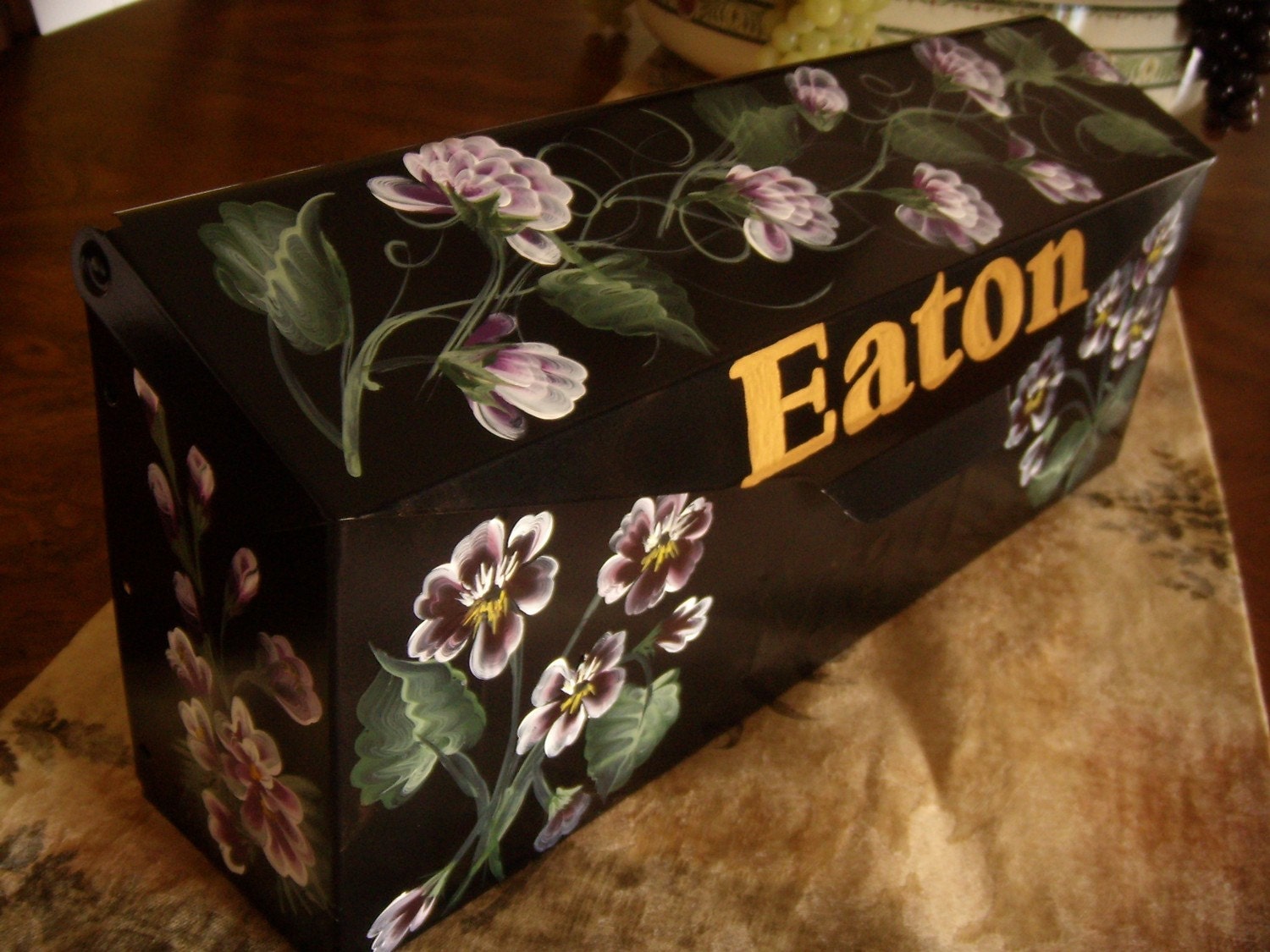 Custom Painted Wall Mount Mailboxes-Roses, Angels, Florals, Roses, Dogs, Cats,plus