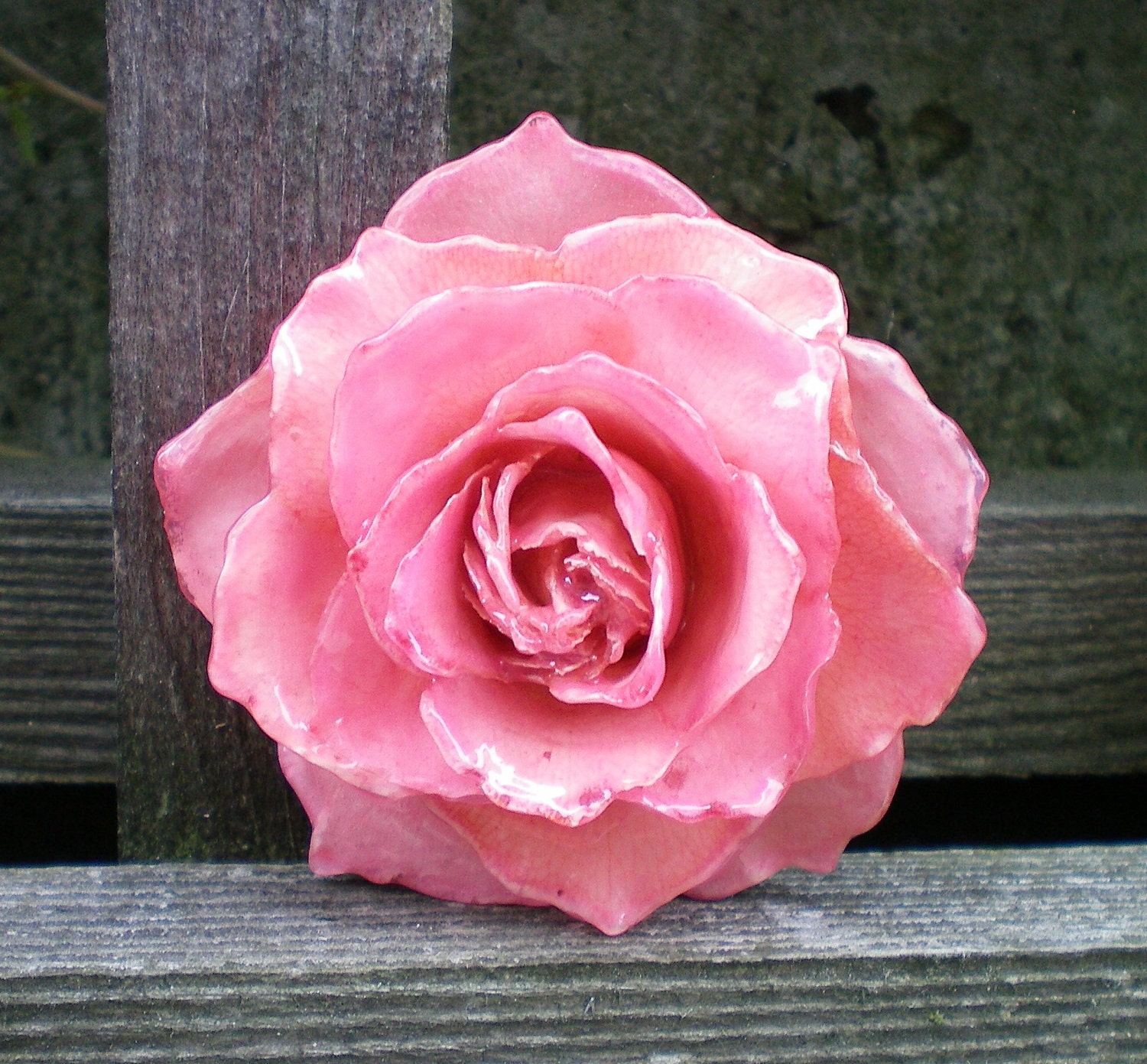 REAL Light Pink ROSE Pin and Pendant