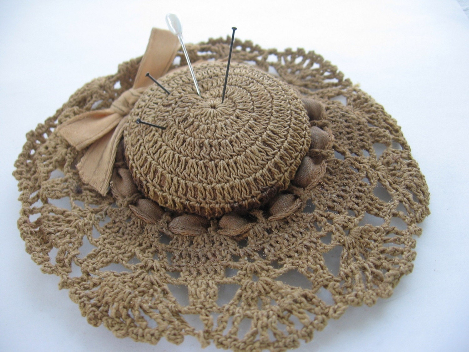 Vintage Crocheted Hat Pincushion