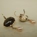 Solid Gold Earrings, 9K Gold Labradorite Pearl Drop Dangle Earrings, Gemstone Jewelry