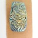 Swirl Design Raku Fired Clay Focal Pendant Finding