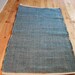 Woven Rag Rug Teal Blue 41 inches long No Fringe