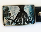 Nautical Octopus Vintage Belt Buckle FREE SHIPPING
