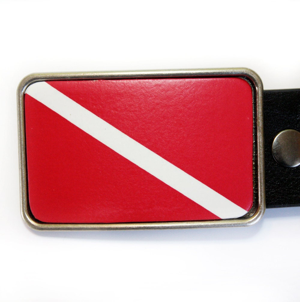 SCUBA Dive Flag Belt Buckle FREE SHIPPING