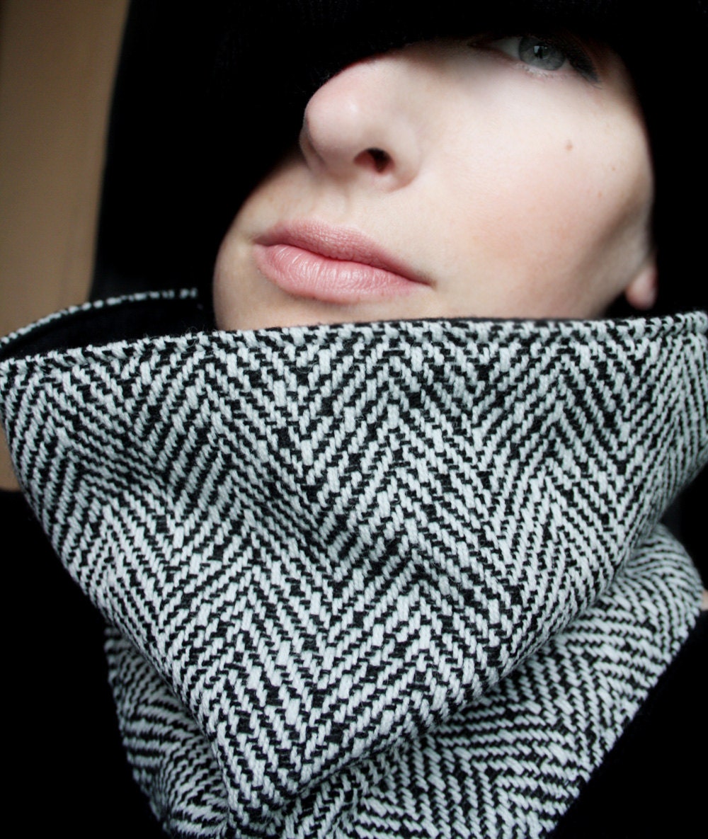 Black and White Scarf Winter Fall