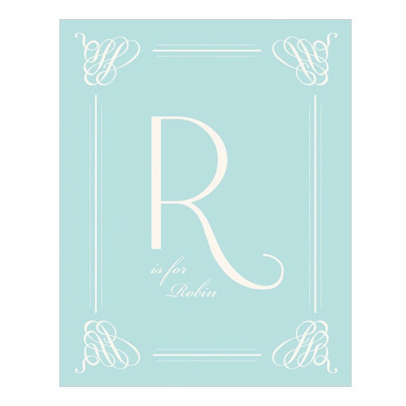 Glam Custom Initial Monogram Name Art Print - personalized