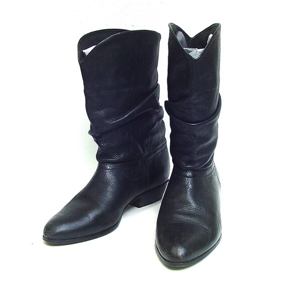 vintage cowboy boots black