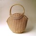 vintage Asymmetrical Woven Wicker Purse