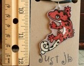 Crested Gecko Pendant - Red Dalmatian