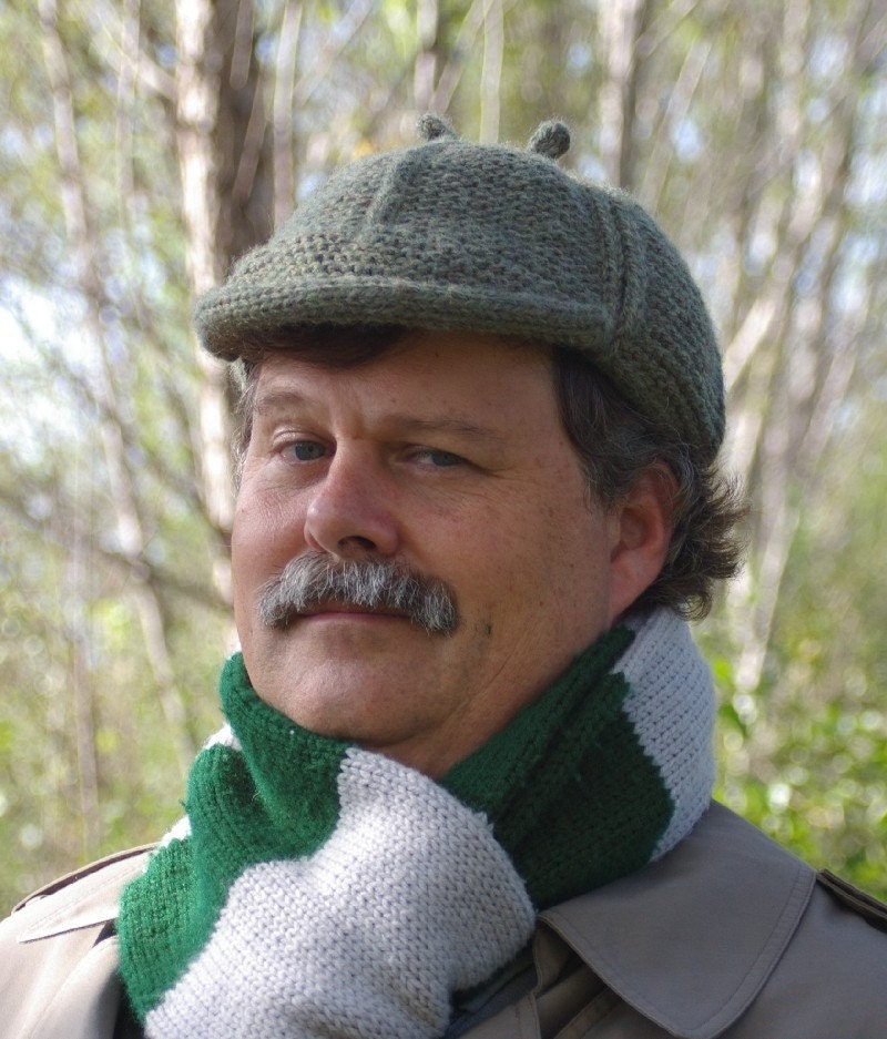 Elementary - Deerstalker Knitting Pattern PDF - Knit in one piece - Great Steampunk accessory
