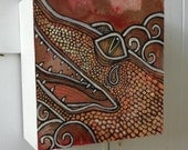 Original Tribal Crocodile / Alligator / Reptile / Animal Mixed Media Painting by Lynnette Shelley