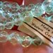 Peridot Green Plastic Crystals - Vintage Lucite Bead Stand - elp249