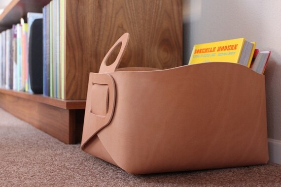 Leather Storage Tote