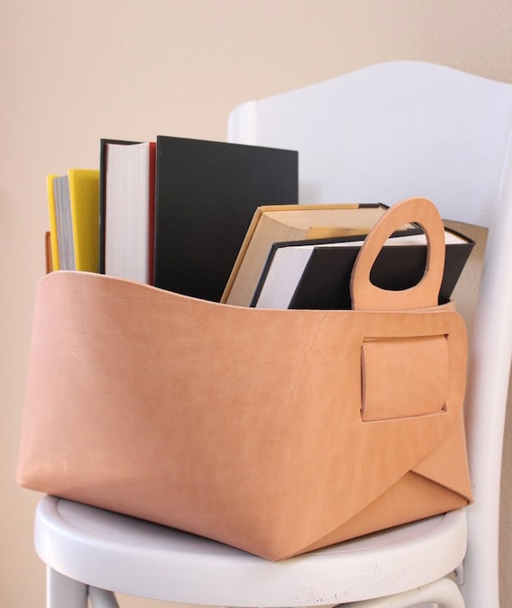 Leather Storage Tote