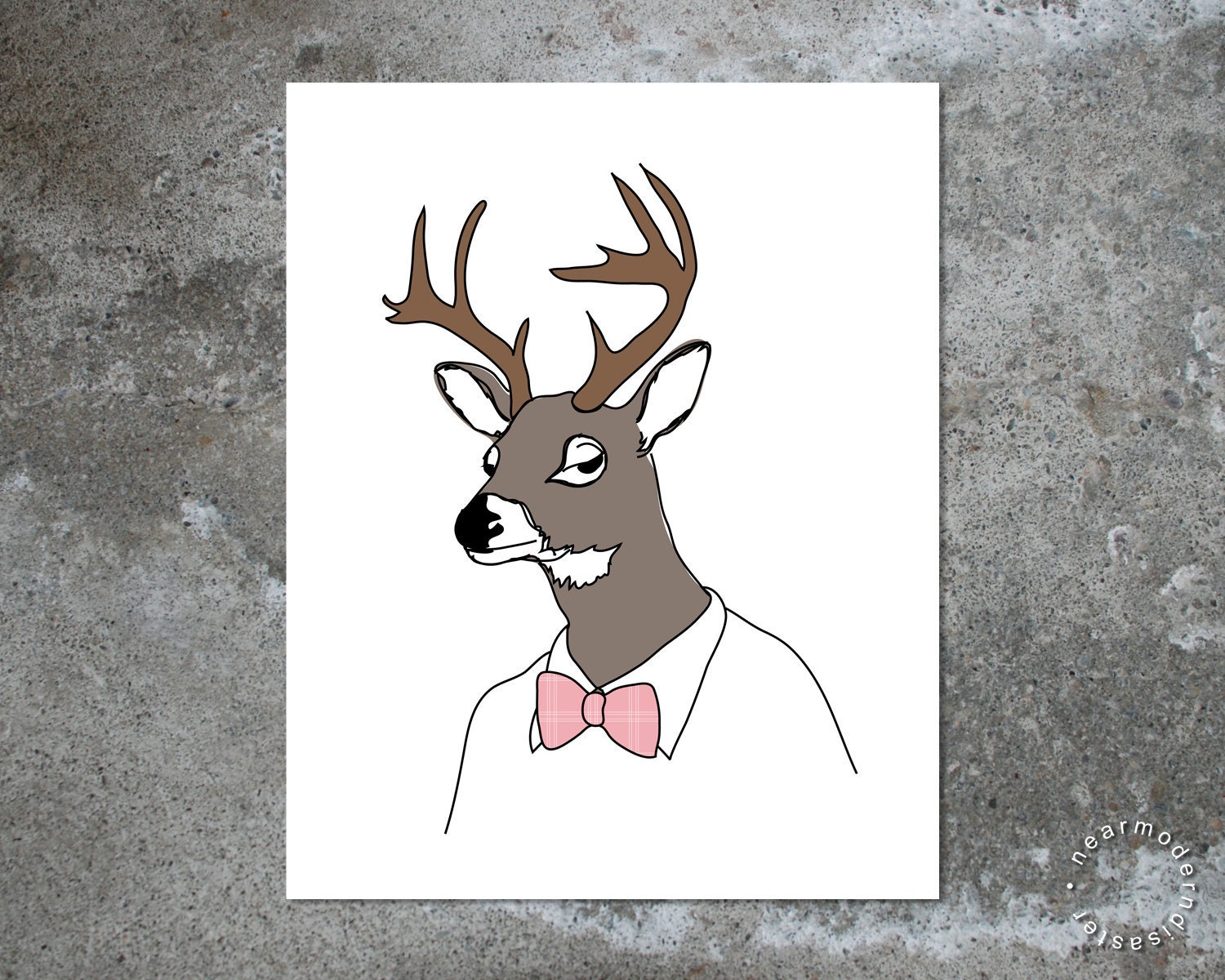 SPRING DEER 8x10 archival print