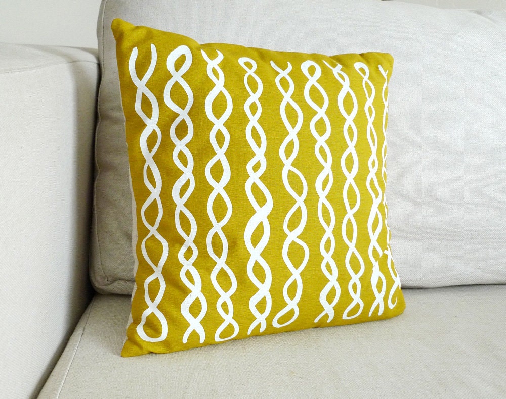 Sunflower DNA Pillow - Mustard Yellow Cushion