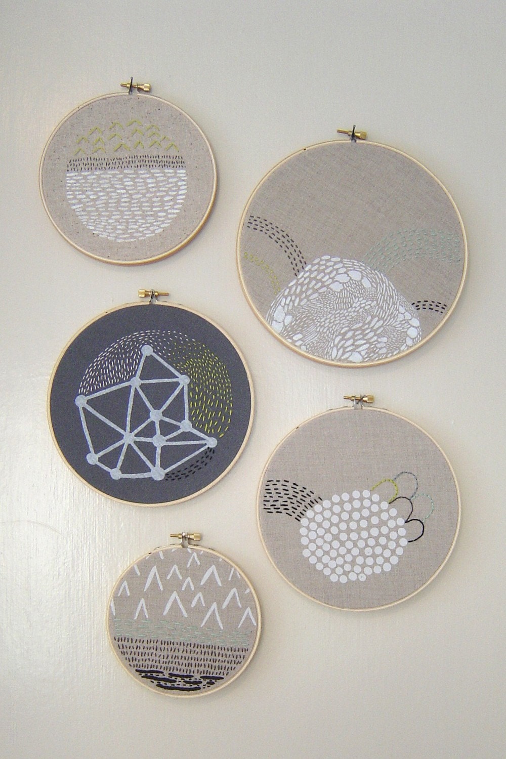 Abstract Landscape Embroidery Art