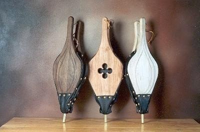 Fireplace Bellows--Cherry Flame Carved