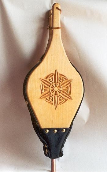 Fireplace Bellows--Chip Carved