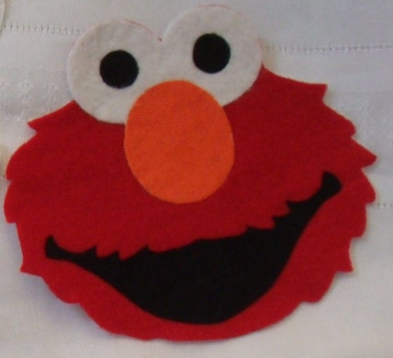 SALE DIY Elmo Inspired Iron On Felt Applique
